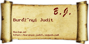 Burányi Judit névjegykártya